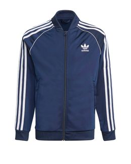 Adidas Originals Adicolor Kids Blue & White SST Track Jacket (15-16 ...