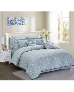Ansaaj Tex 5 Piece Single Bed Comforter, White Single Bed Comforter Set