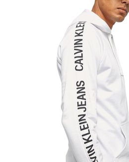 calvin klein hoodie mens white