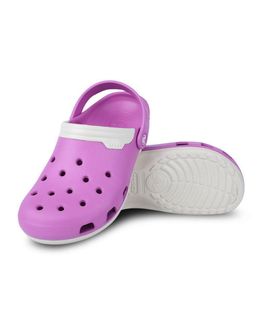 pink purple crocs