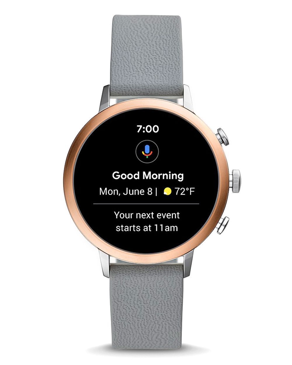 smartwatch fossil venture hr gray silicone ftw6016
