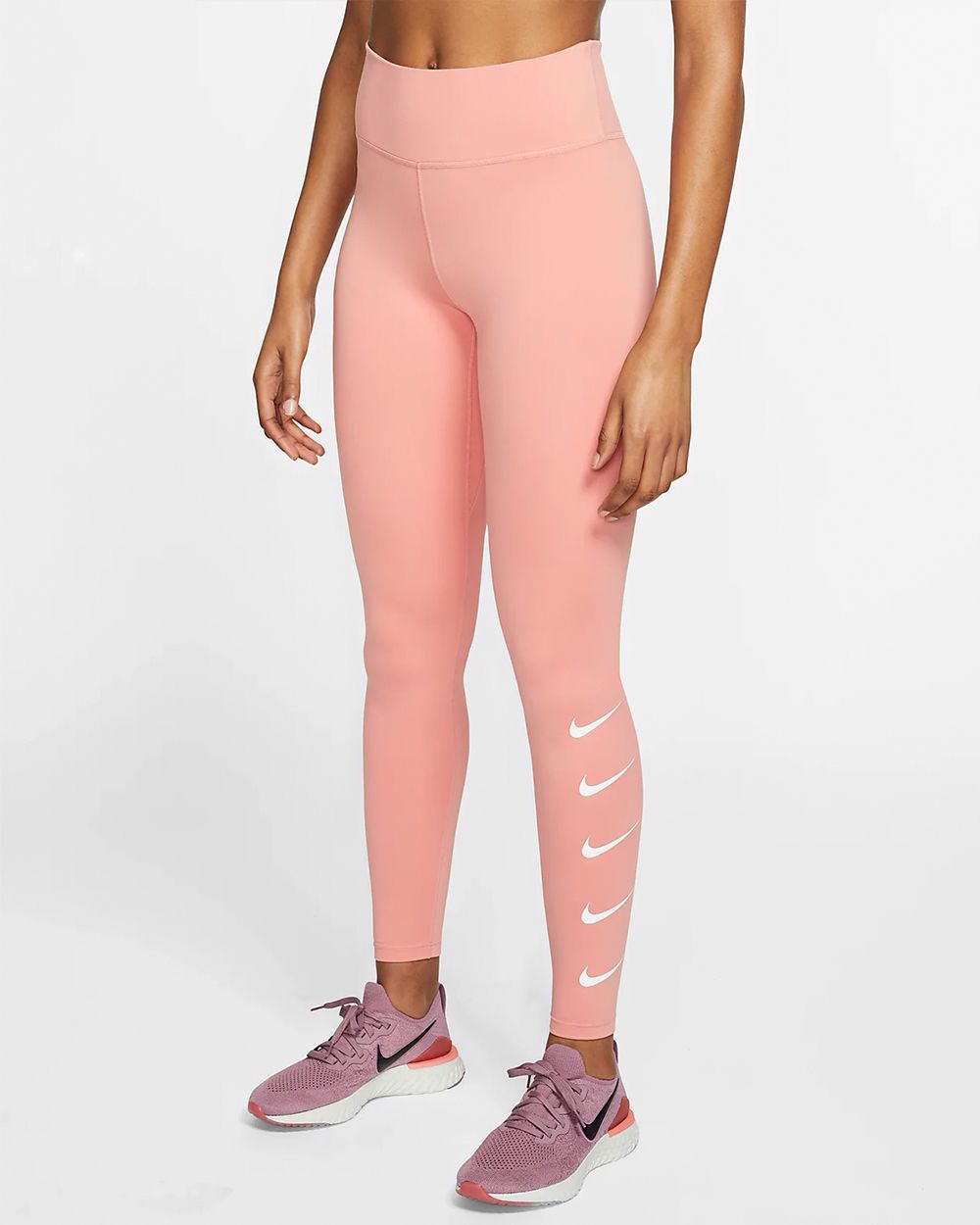 nike swoosh leggings pink