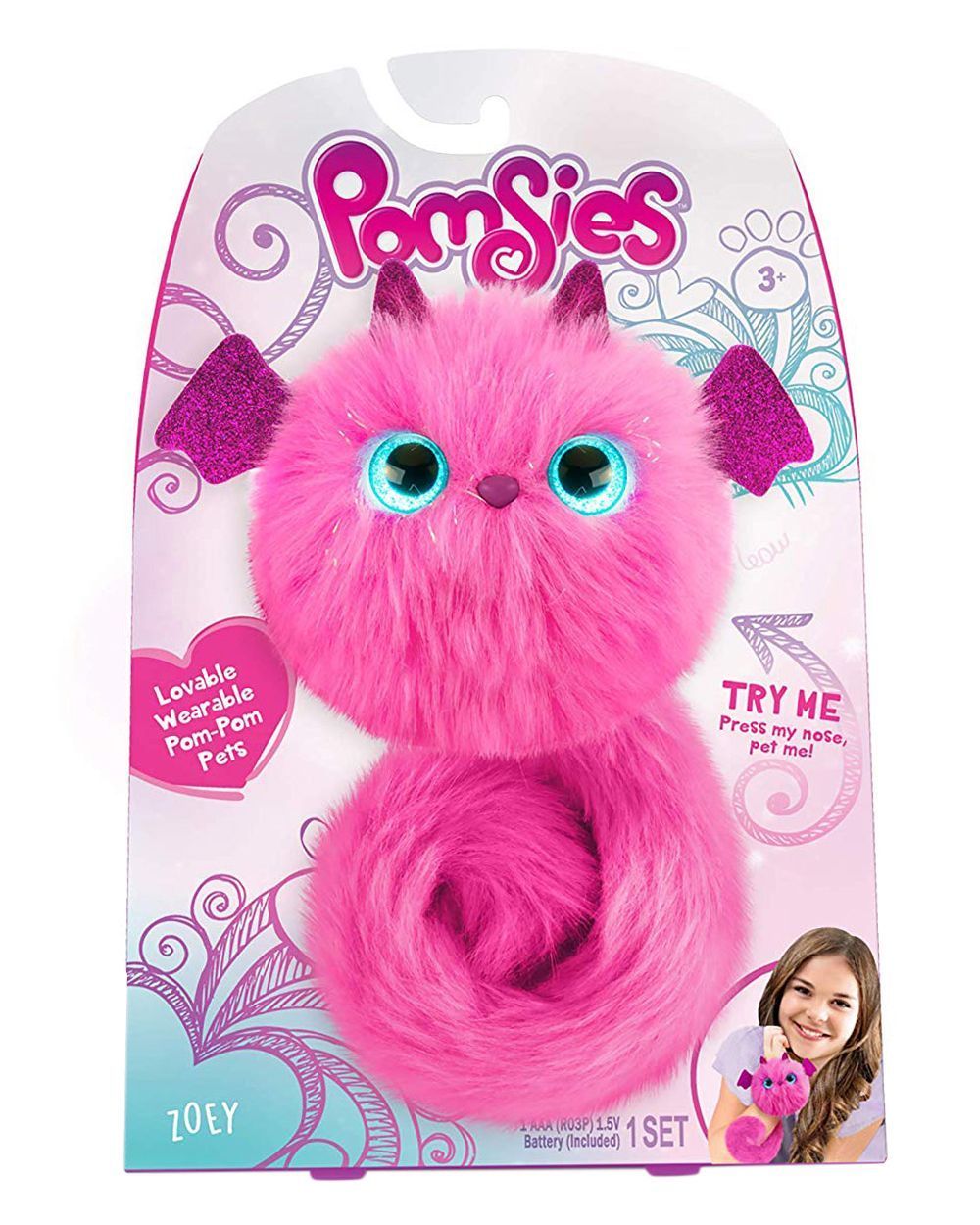 New In Box Pomsies Pet Luna Plush Interactive Toy 