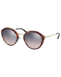 prada mirrored round sunglasses