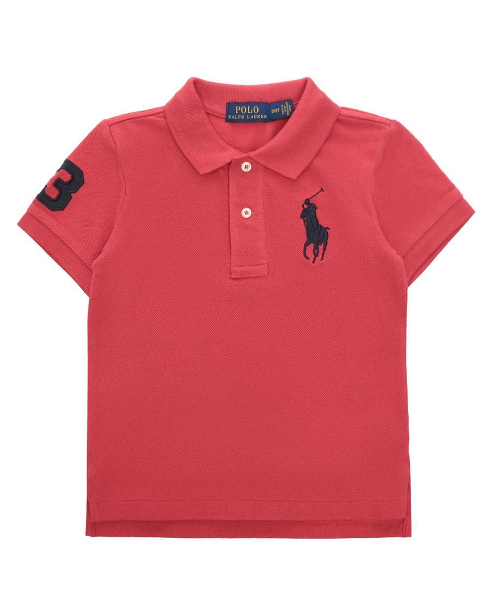 Polo Ralph Lauren Infant Red Embroidered Cotton Mesh Polo Shirt 